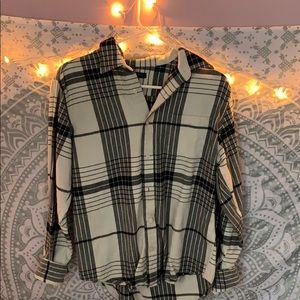 black and white flannel